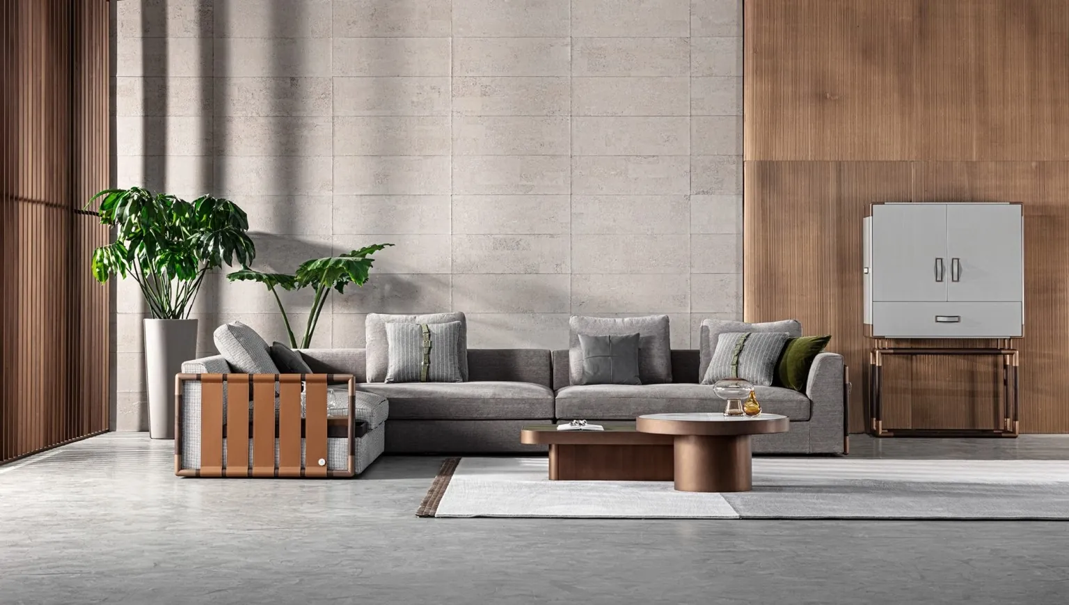 Meroni & Colzani Anzio, sideboard, sofa