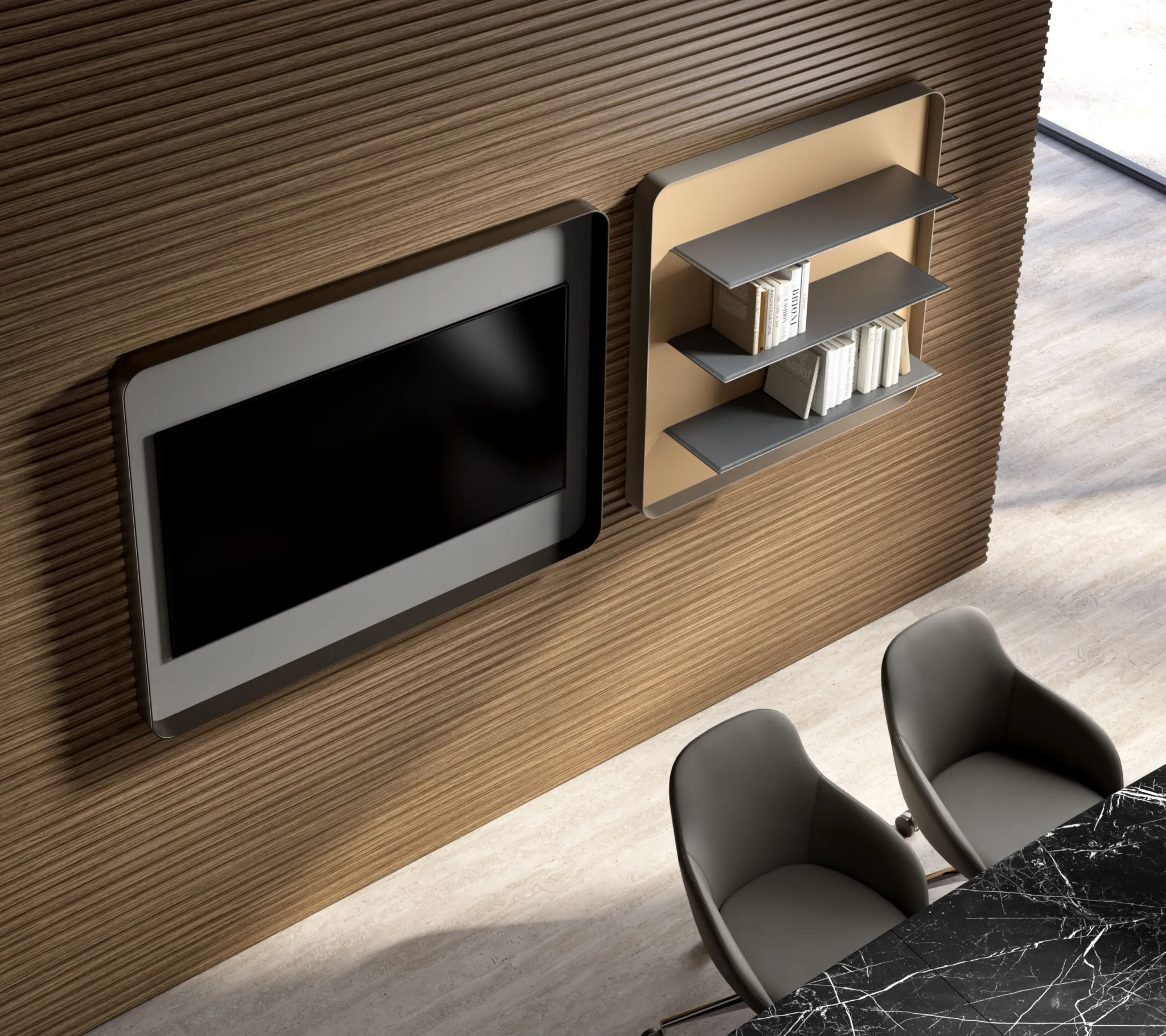 Meroni & Colzani Levante, a second view of the bookcase